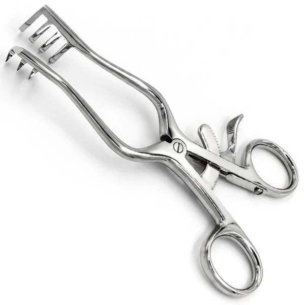 09.PI.392.1. Ранорозширювач по Вайтланер-Локтайт (Weitlaner-Loktite) гострий, з кремальєрою, 3х4 зуба, 140 мм. Paradise.